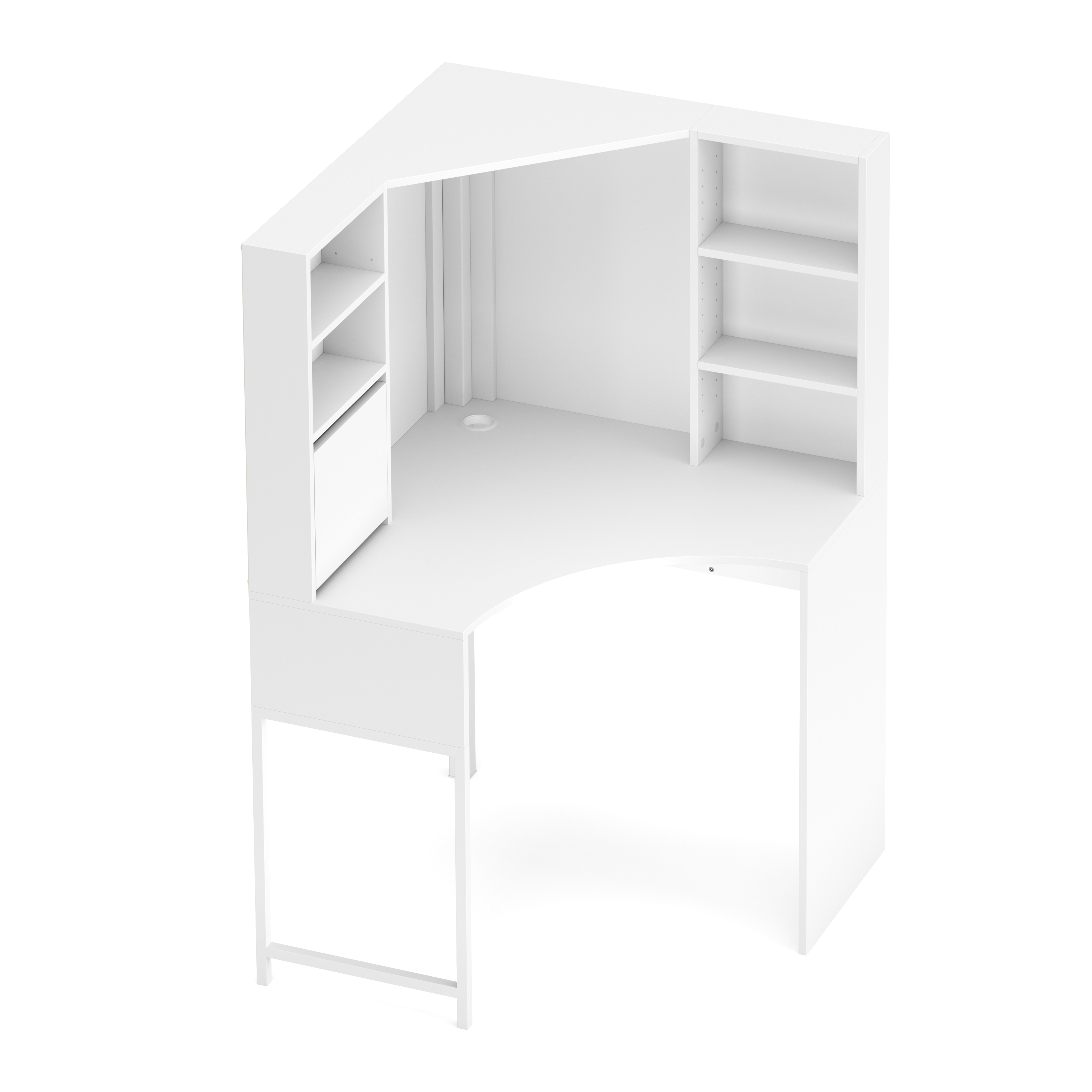 Eckschreibtisch EMIL 85 x 85 x 142 cm weiss
