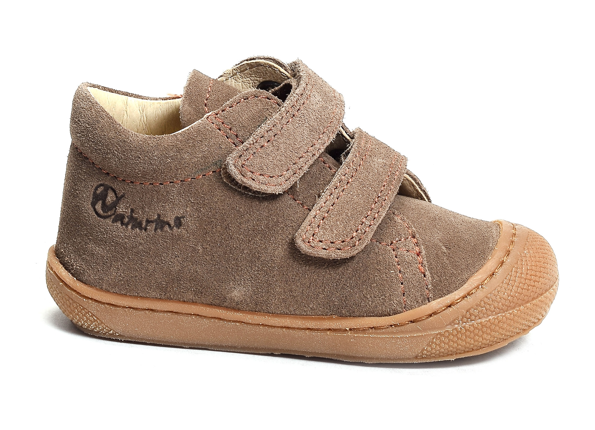Cocoon boy velcro velours marron