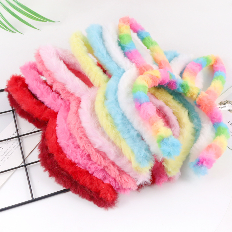 (9er Set) Plüsch Osterhasen Ohren Haarreif Fasnachts Kostüm Zubehör Motto Party Accessoire Bunny Foto Requisite - Assortiert