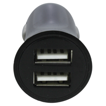 Q-Link Autolader 12V met 2 USB-A zwart