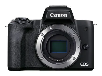 Canon EOS M50 Mark II - Digitalkamera - spejlløst - 24.1 MP - APS-C - 4K / 24 fps - 3x optisk zoom EF-M 15-45 mm IS STM og 55-200 mm IS STM objektiver - Wi-Fi, Bluetooth - sort