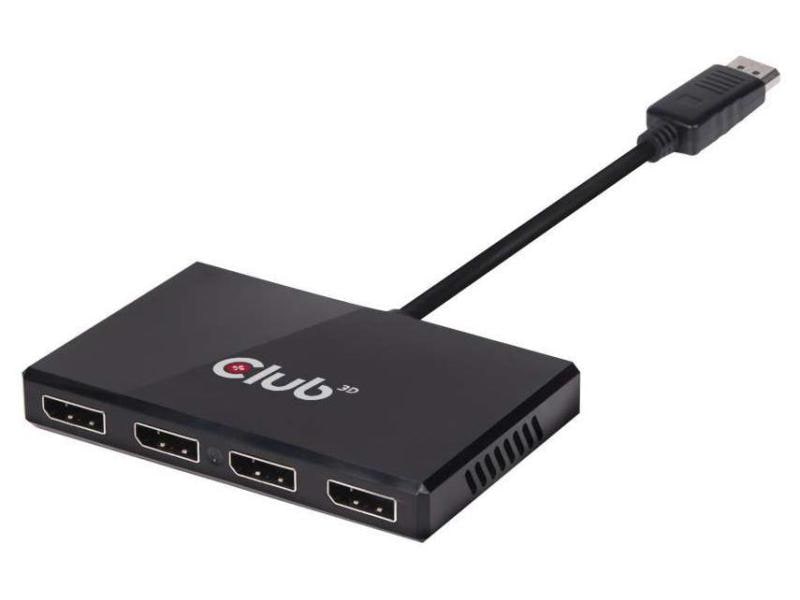 Club 3D Adapter CSV-6400 MST Hub DP1.2 DisplayPort - Displa Multi Stream Transport Hub, DisplayPort 1.2 auf Quad Monitor