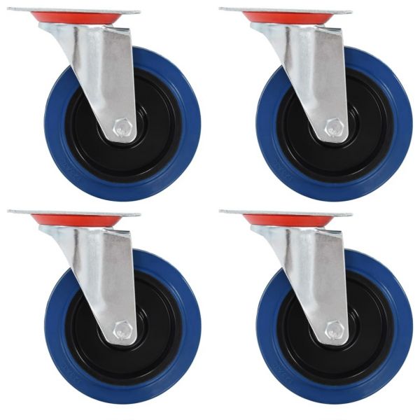 12 Pcs Rodas Giratórias 125 mm