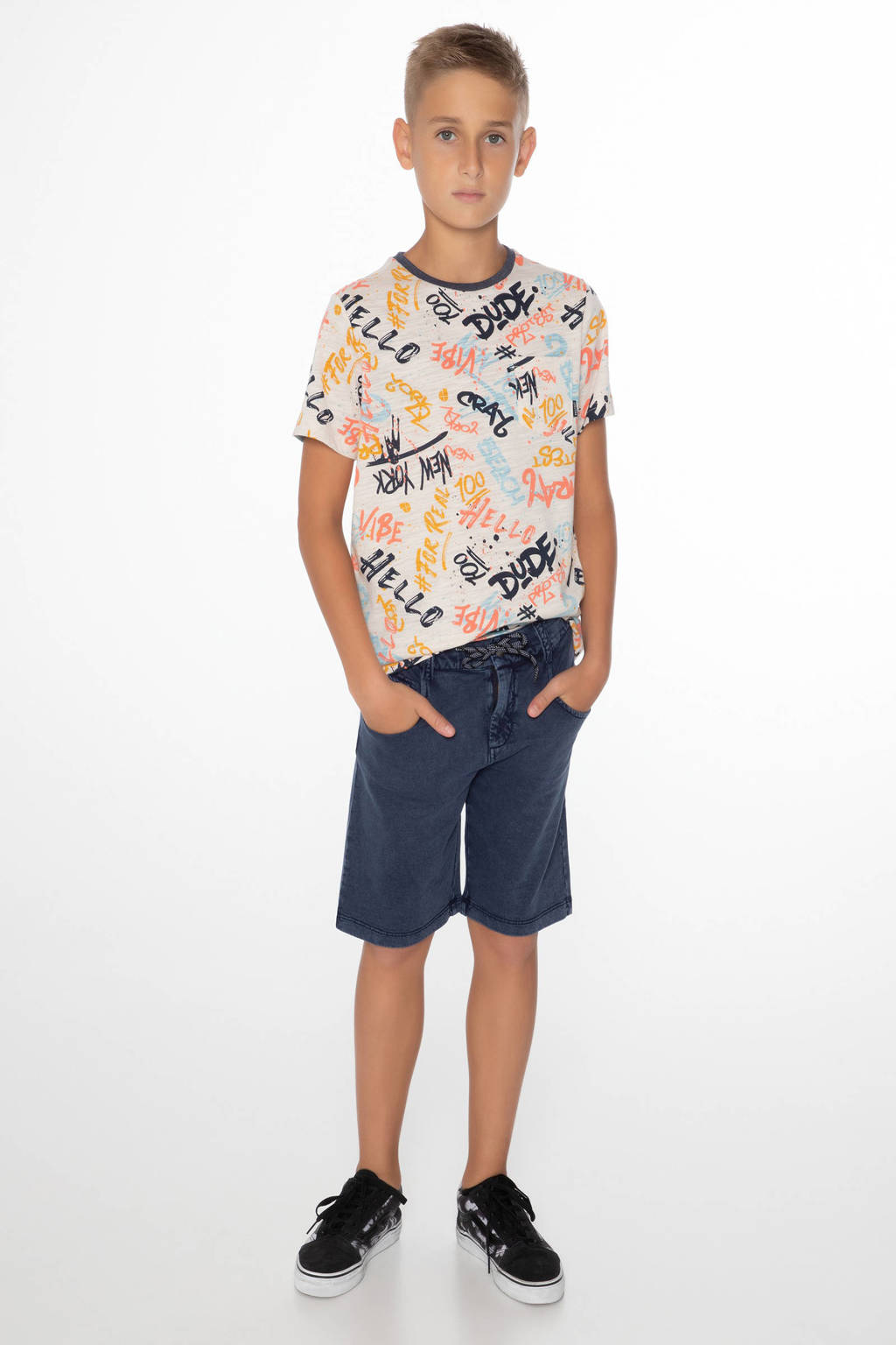 Protest short Orlin Jr donkerblauw
