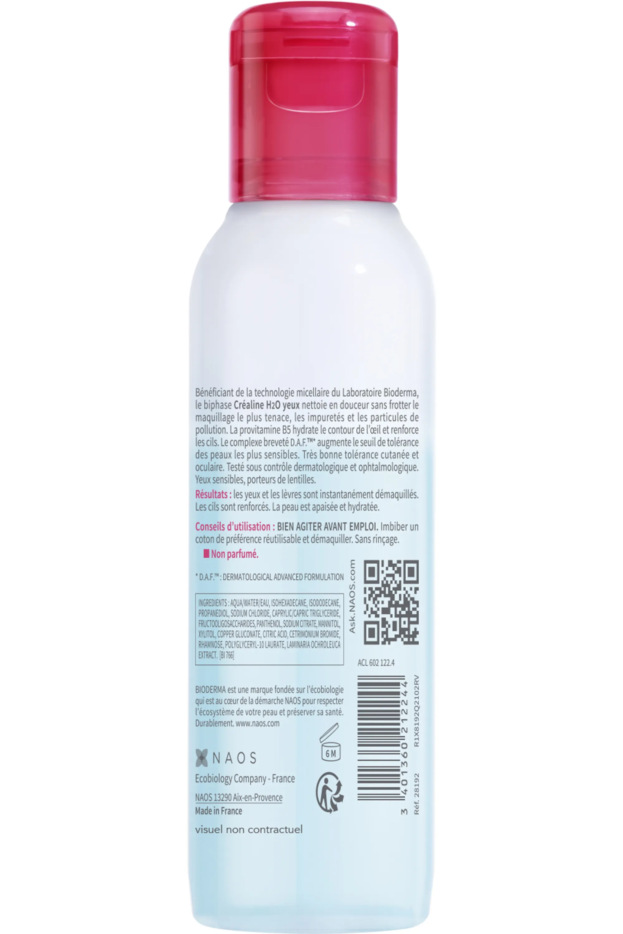 Bioderma Démaquillant yeux Créaline H2O-125 ml