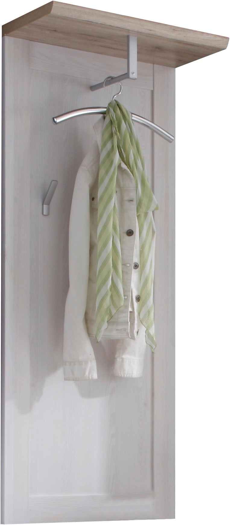 HBZ Garderobenpaneel »Romance im Landhausstil,BxHxT 59x143x30 cm« 1 Stk. tlg. Landhausstil, Paneel mit 3 Kleiderhaken, 1 Kleiderstange