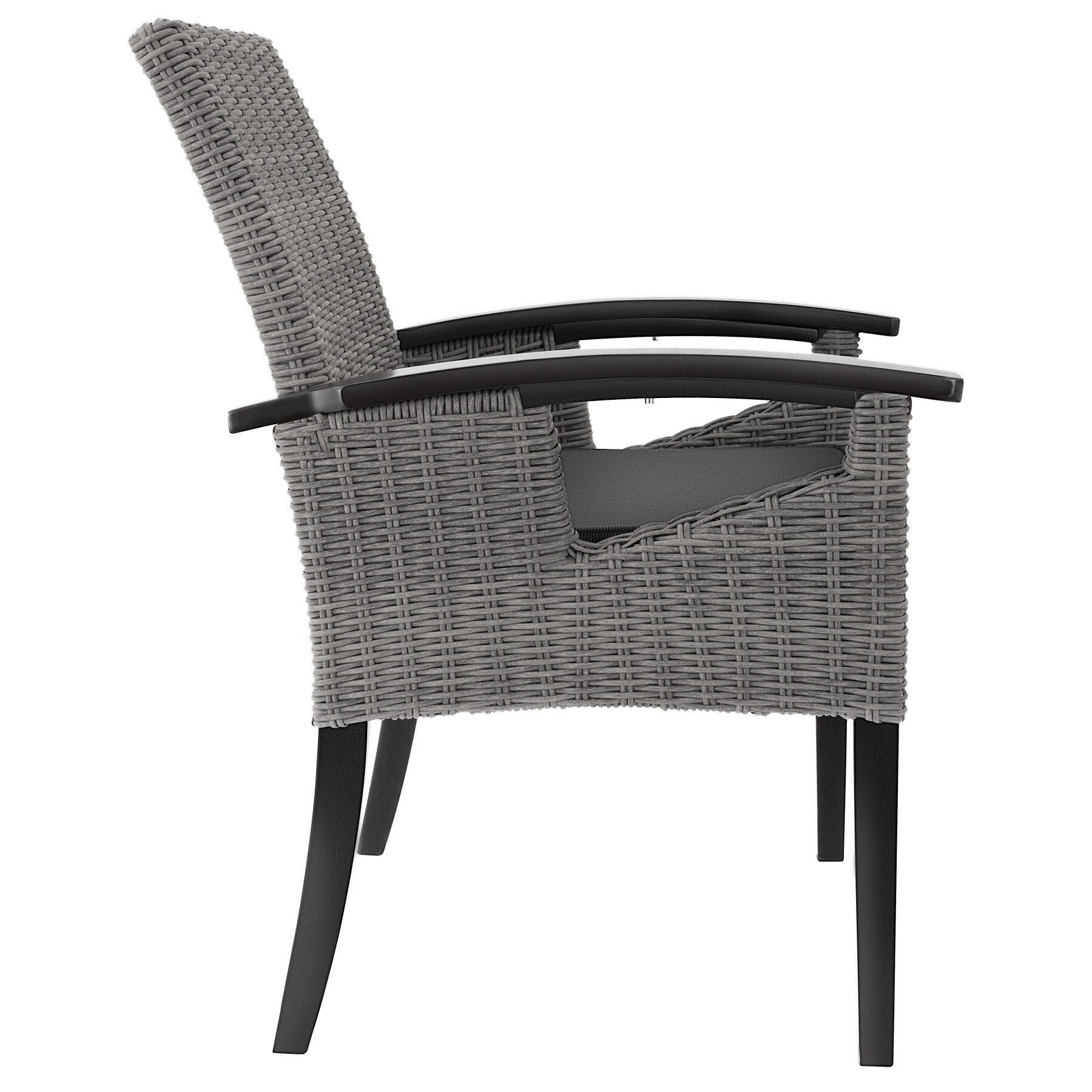 tectake® Rattan Tisch Foggia mit 8 Stühlen Rosarno, mit stabilen Holzgestellen, wetterfest und UV-beständig, Armlehnen und Beine aus Holz