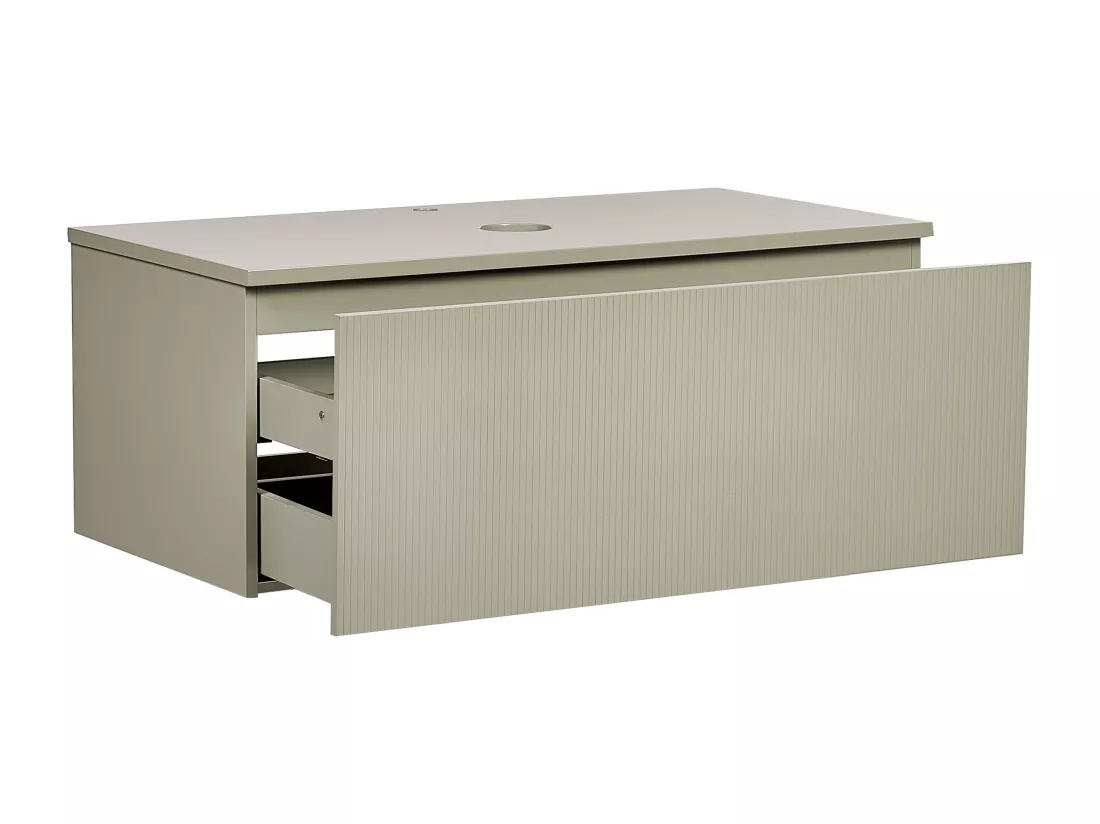 Meuble lavabo mural ALZIRA 100 cm 52 cm 40 cm Vert clair