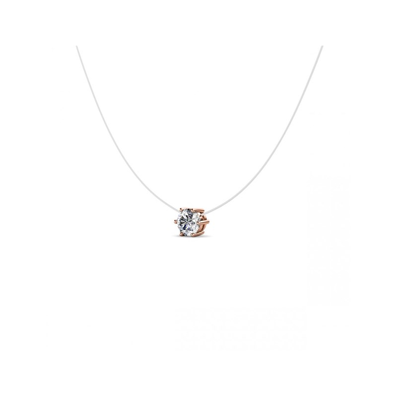 Collier Mermaid's Tears - Or Rosé et Cristal