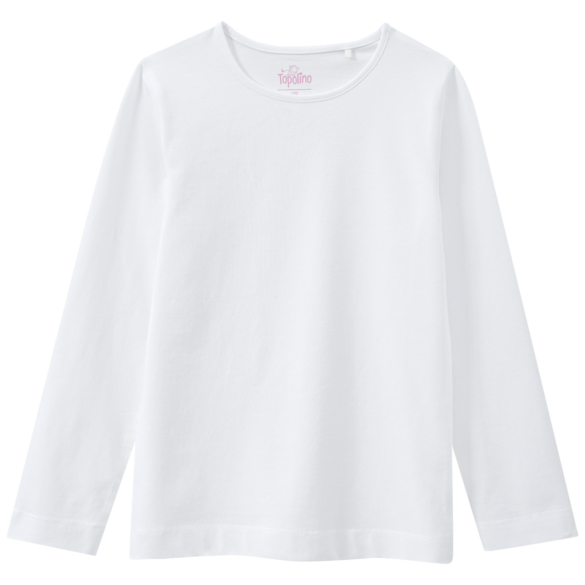 Topolino Mädchen Langarmshirt im Basic-Look weiss