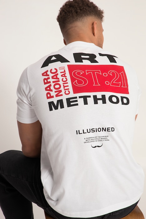 STHUGE T-Shirt, Rücken Print, Rundhals, Halbarm, bis 8 XL