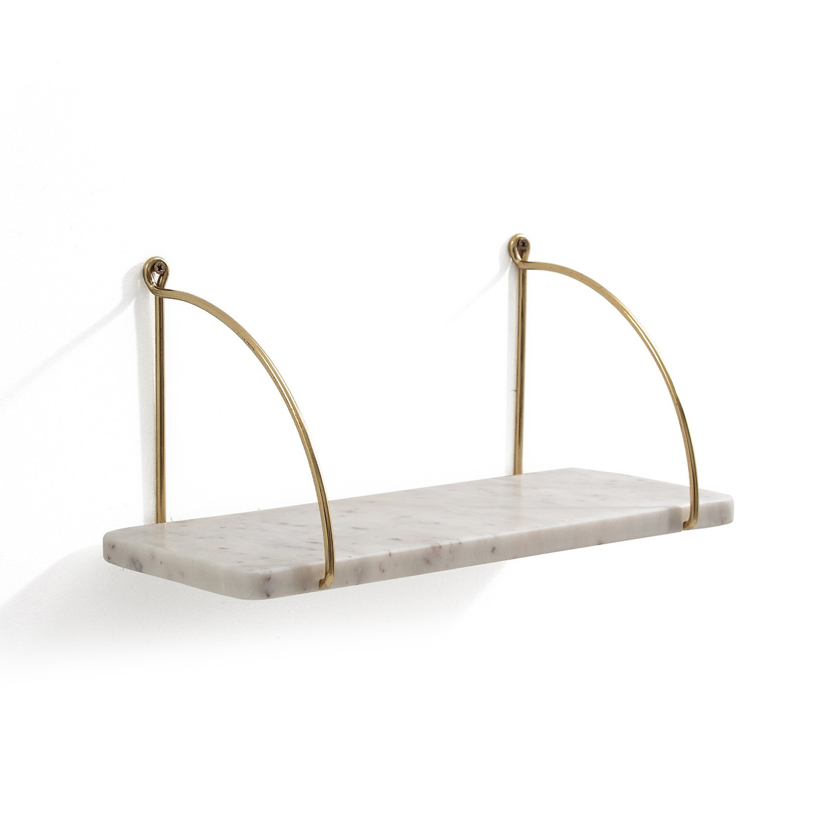 LA REDOUTE INTERIEURS<br>Prateleira de parede em mármore e latão L40 cm, Fitia