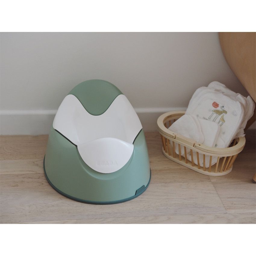 Pot d'apprentissage ergonomique - Vert sauge - Ecru