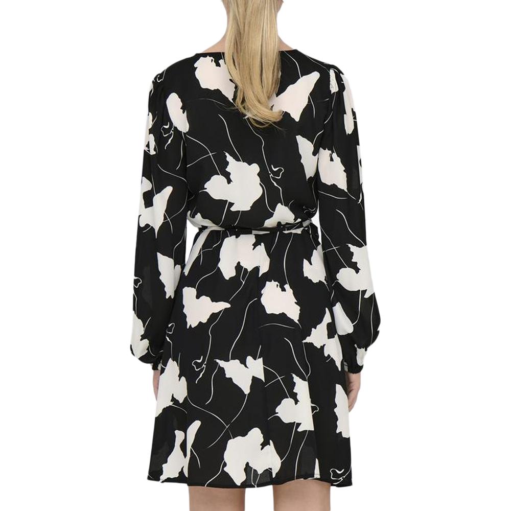 JDY Robe Noir/Blanche Fleurs Femme JDY Base