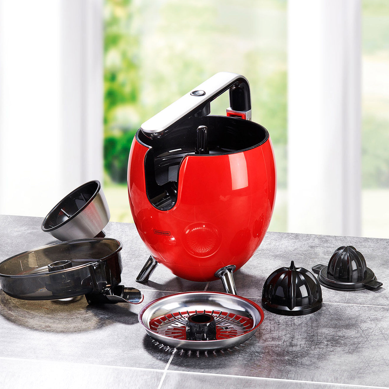 Kitchencook Presse-Agrume électrique rouge - 550 ml