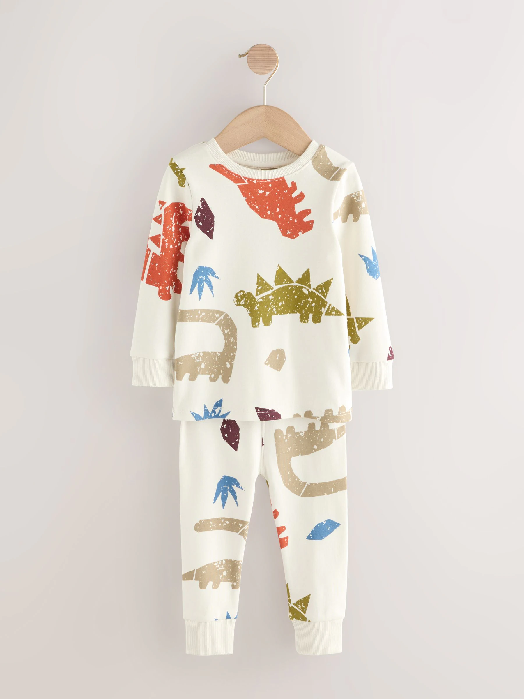 Meerdere felle kleuren met dino - Verpakking van 3 knusse pyjama's (9 mnd-10 jr)
