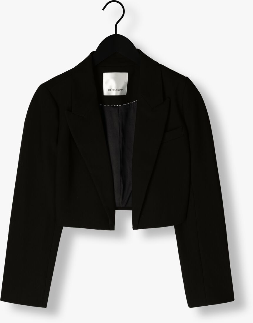 zwarte co'couture blazer vola crop blazer