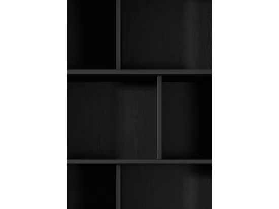 Bibliothèque avec 2 tiroirs et 8 niches en MDF - Noir - ELONARIA II de Pascal Morabito
