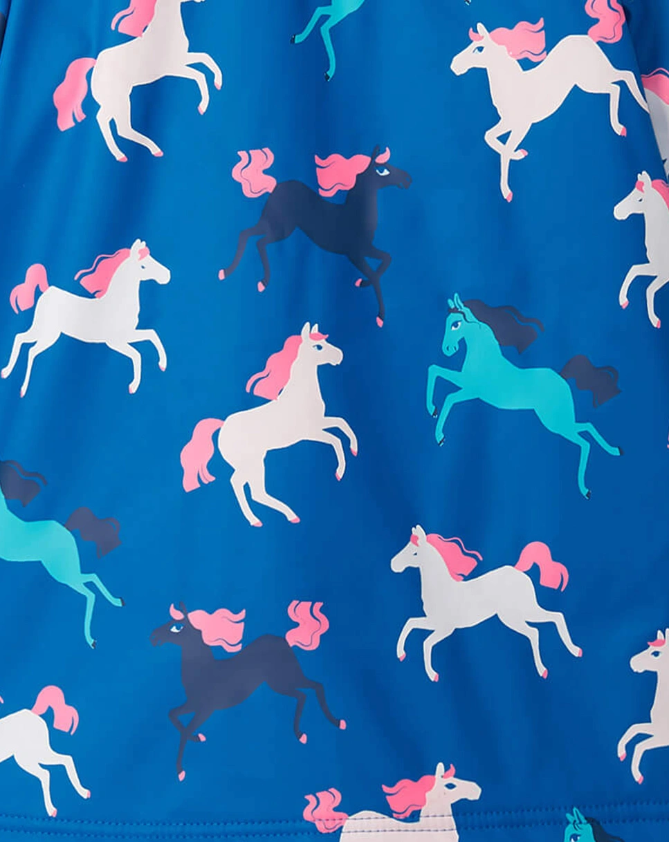 Regenjacke SPLASH PRANCING HORSES in navy/multi