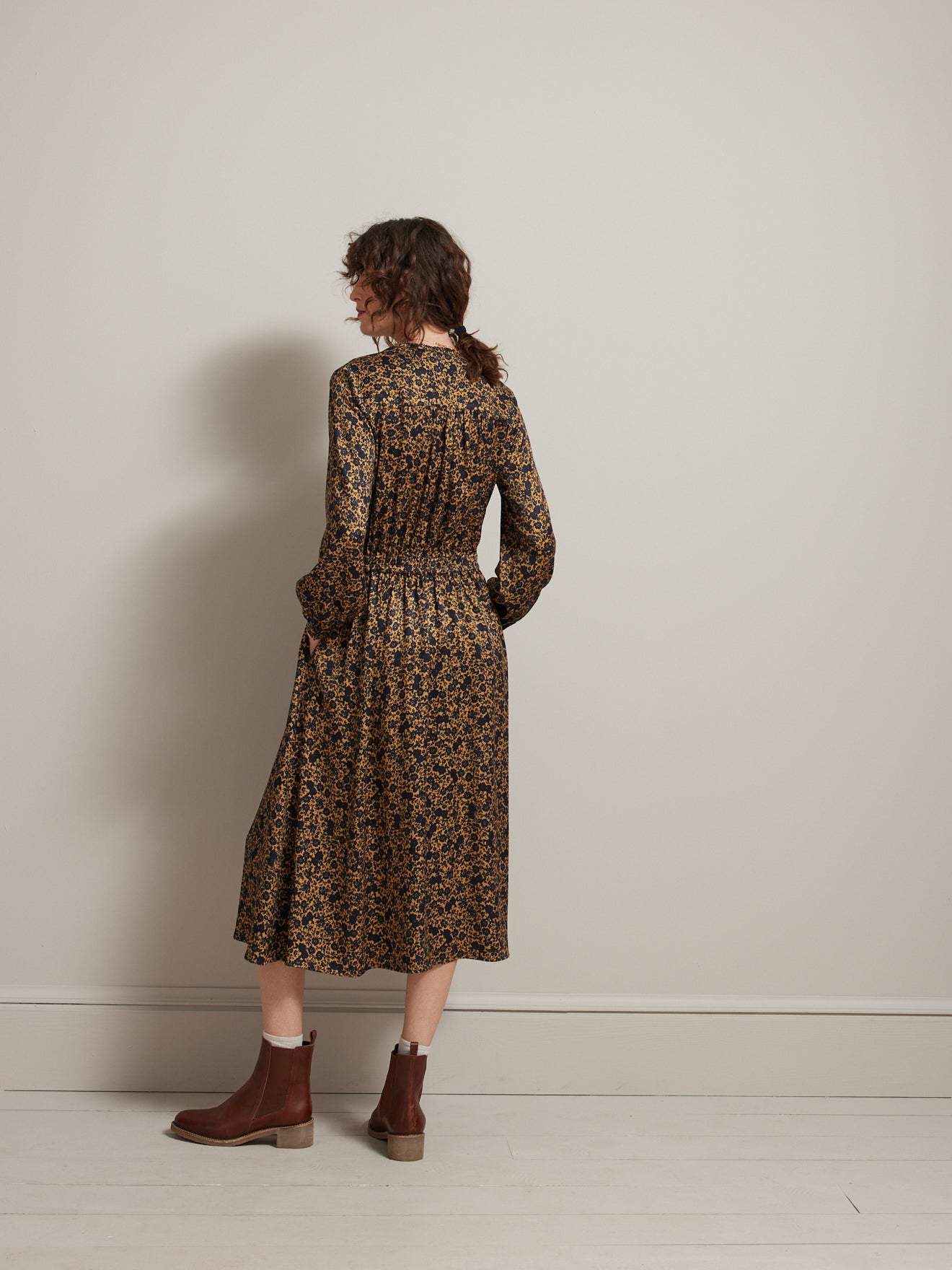 Robe mi-longue femme imprimé Éléonore