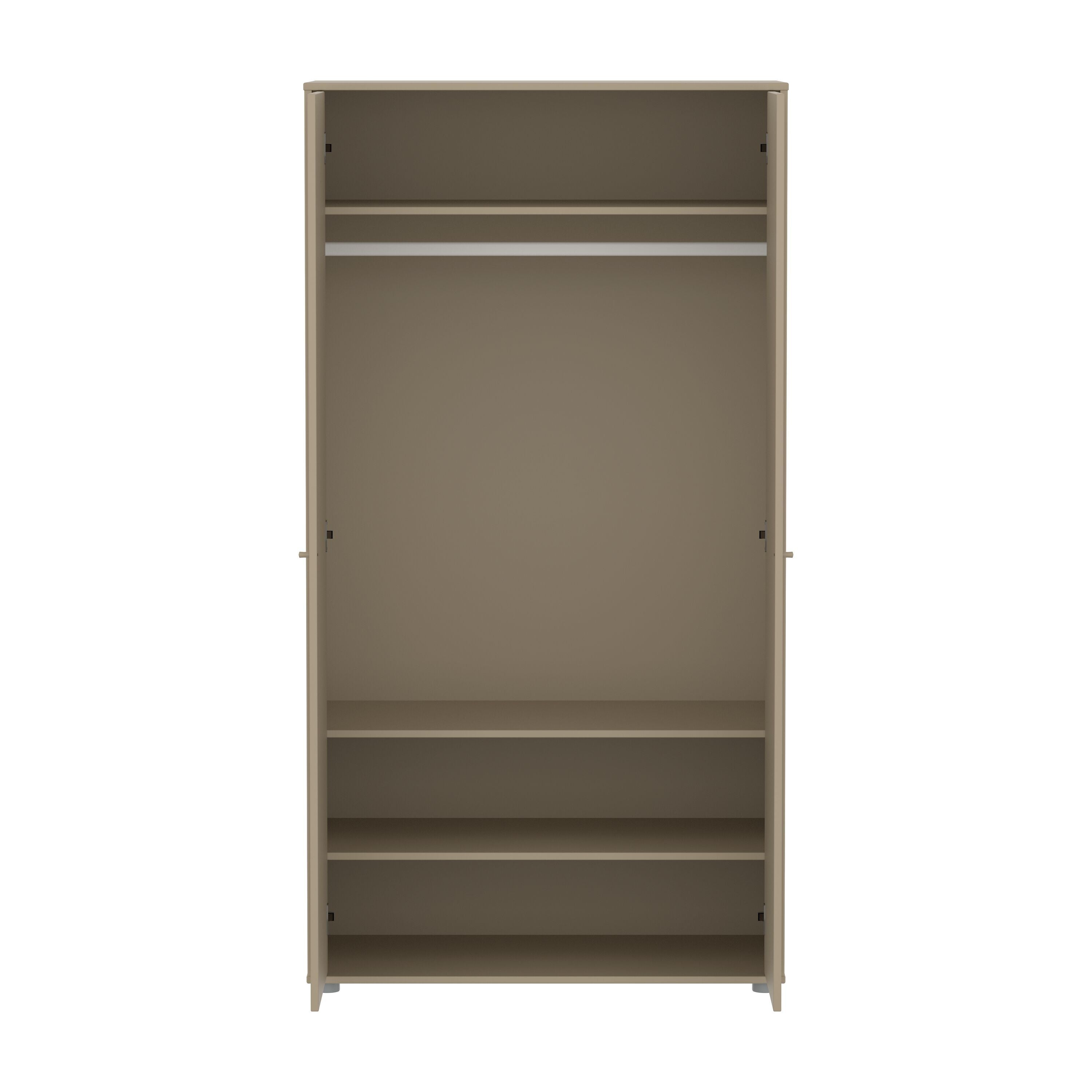 SAGA Schrank oat mit oat knob/pla.Füs - Oat / B: 100.0 cm x T: 55.0 cm x H: 190.0 cm