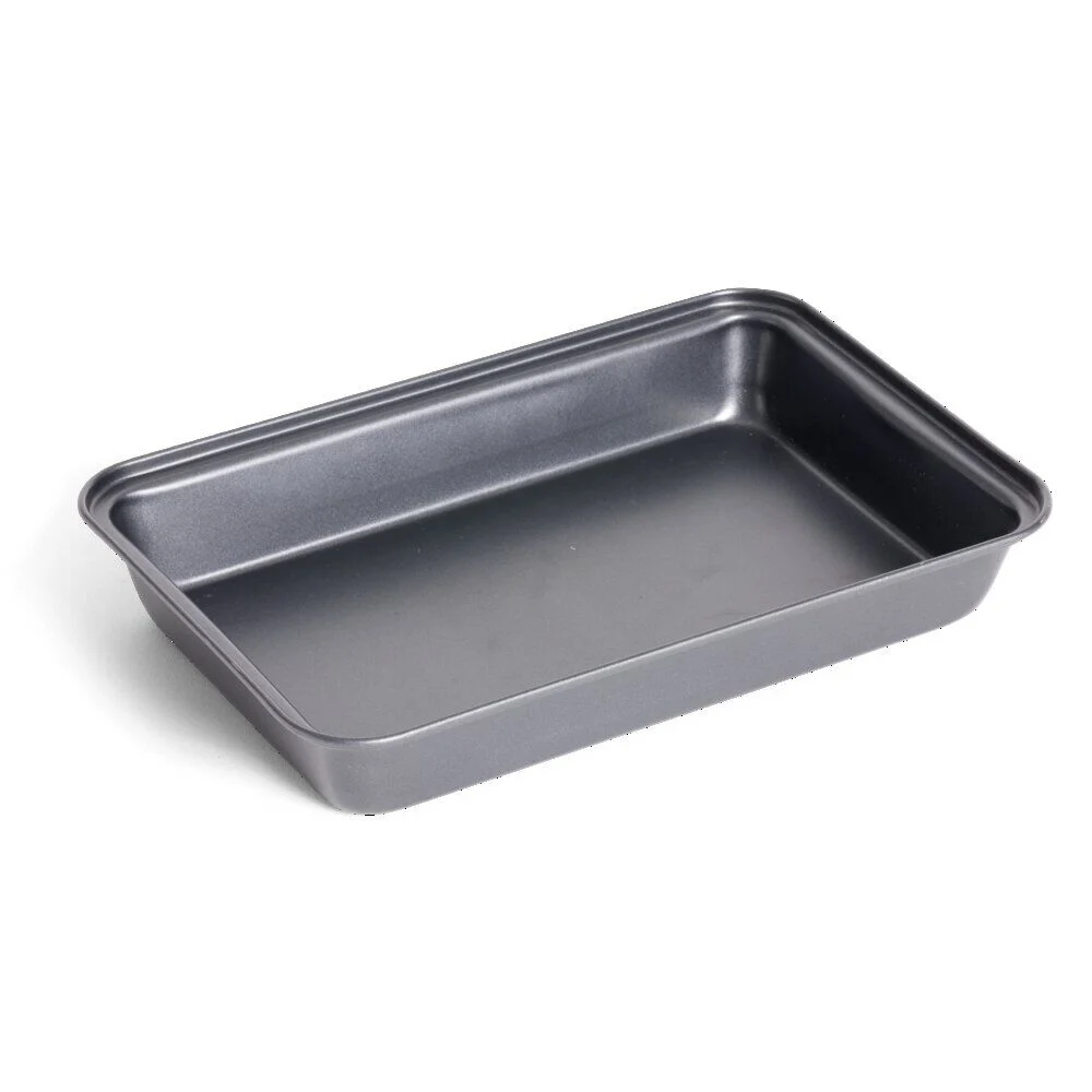 Plat à four en métal noir 30x20xH4,8cm