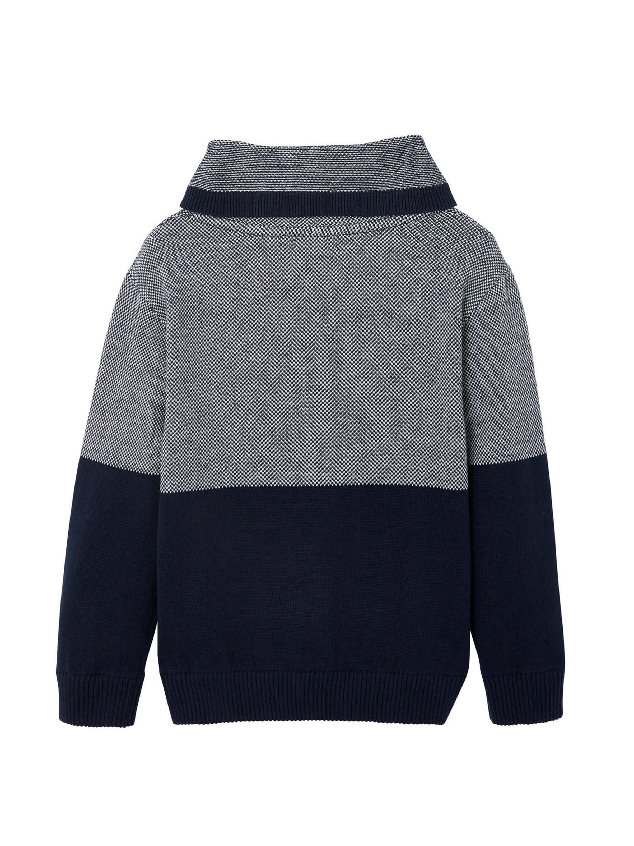 Vertbaudet Jungen Pullover mit Kragen nachtblau