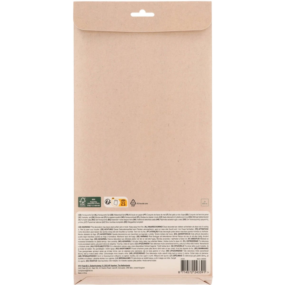 Paarse Honeycombs 30cm 3st