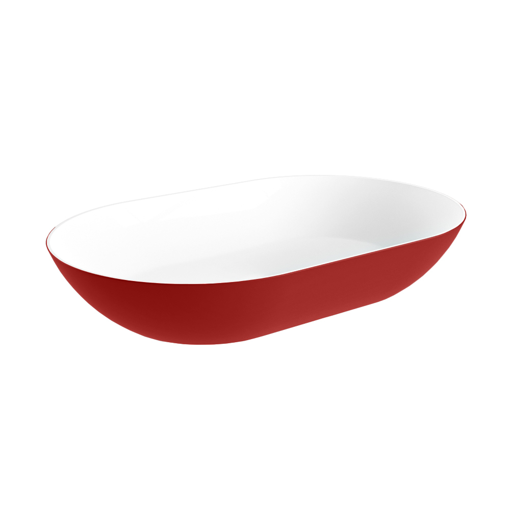 Mondiaz Onni Solid Surface waskom 55x35cm fire / talc