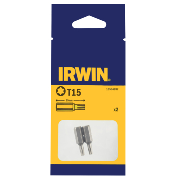 Irwin schroefbit Torx 25 mm T15. 2 stuks.