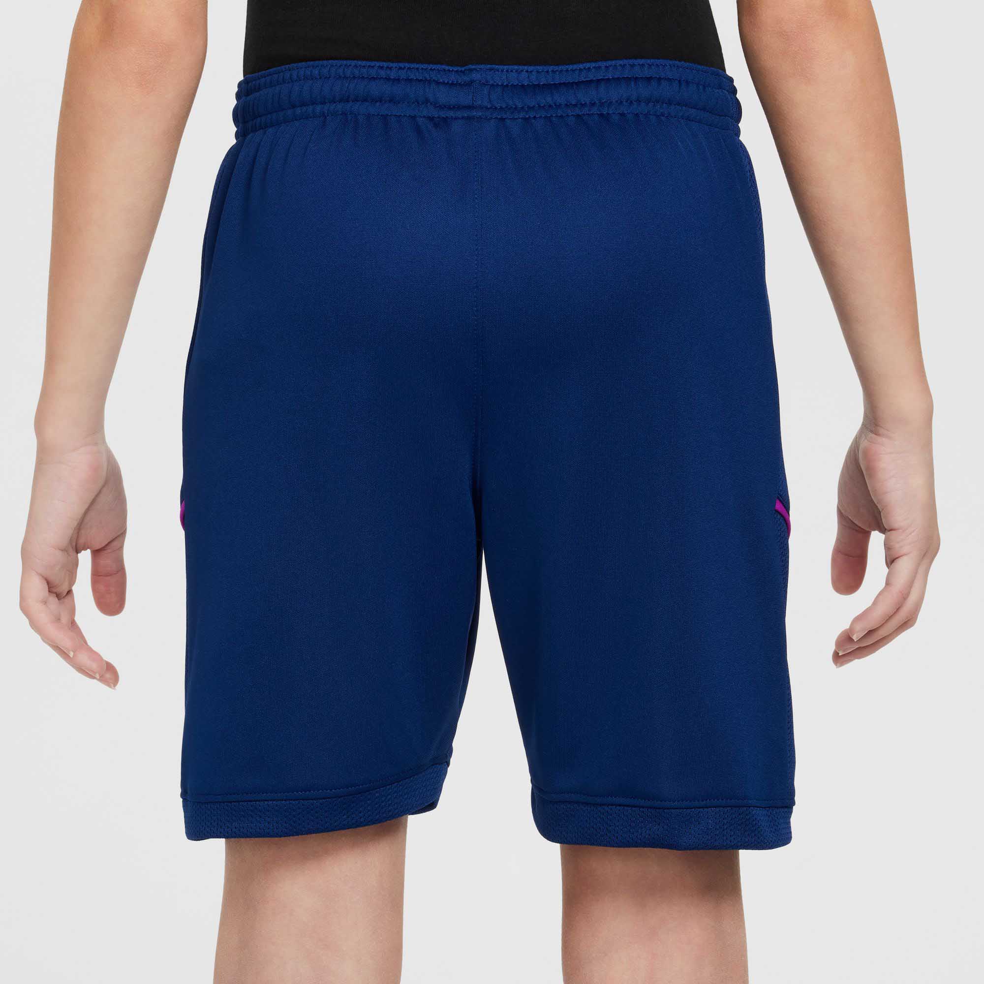 Kylian Mbappé Academy Soccer Shorts Barn 492/Blue Void/Blue Void/Metallic Gold