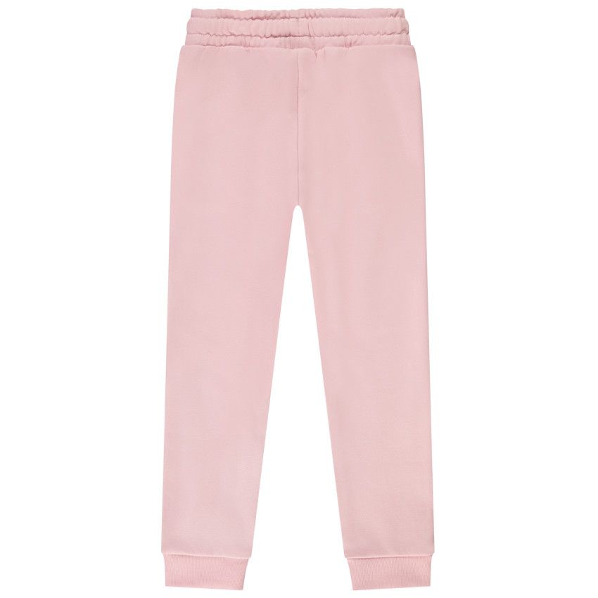 Jogging en molleton uni pour fille - Rose