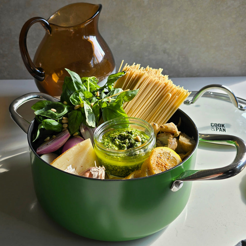 Go Green Honey Kookpan met deksel 24 cm - RVS