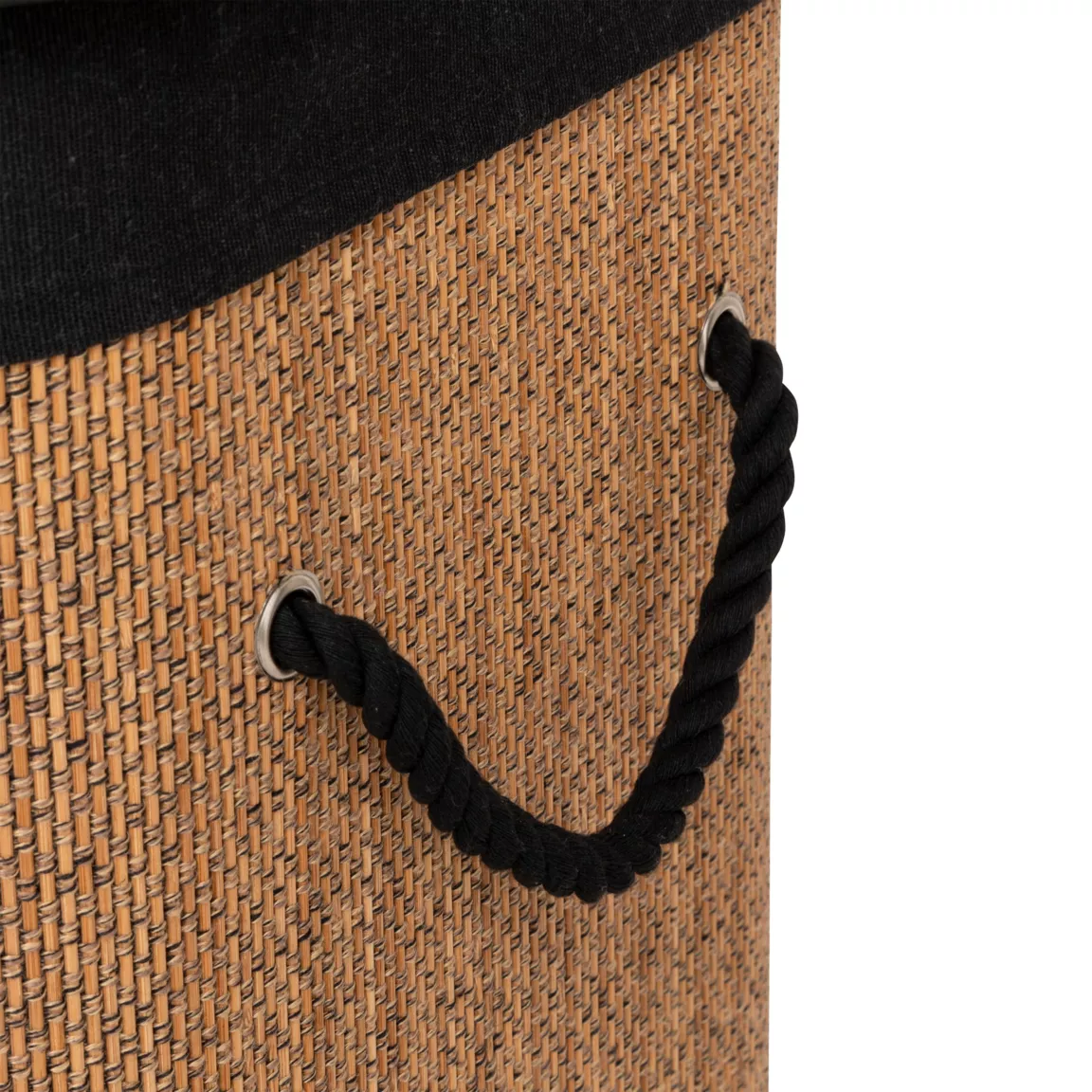 Panier à linge bambou 60 L (H50 cm) Stremy Beige