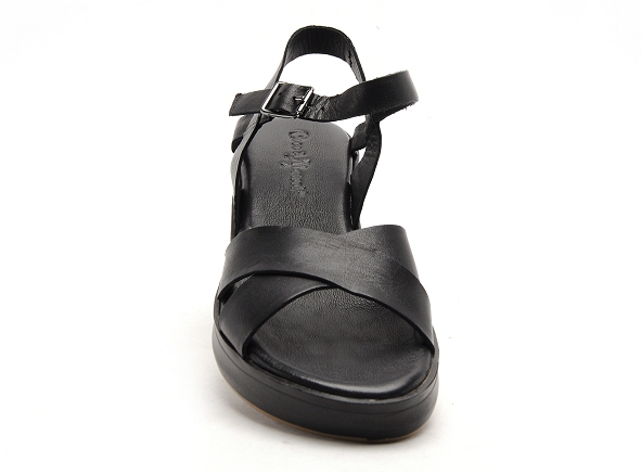 Coco abricot nu pieds plats femme meigneux noir