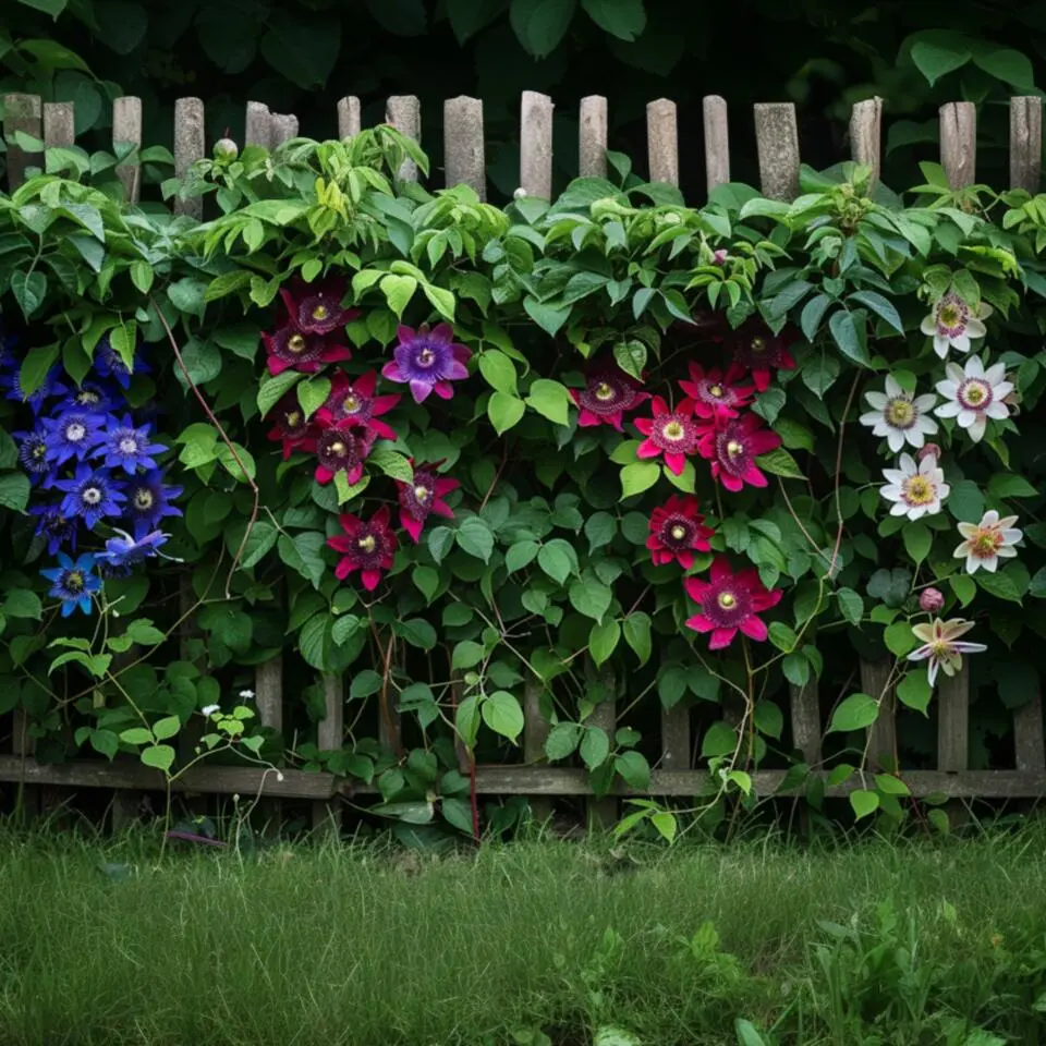 Passiebloem - Set van 3 - Passiflora hybridum - Hoogte 25-40cm - ⌀9cm