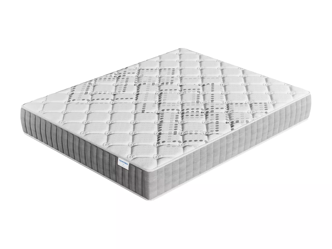 Matelas Eliha 140x190cm - Technologie Hybrid: Ressorts ensachés + Mousse HDensité-Épaisseur 20cm-Soutien Tonique Parfait & indépendance de Couchage-Label SANITIZED