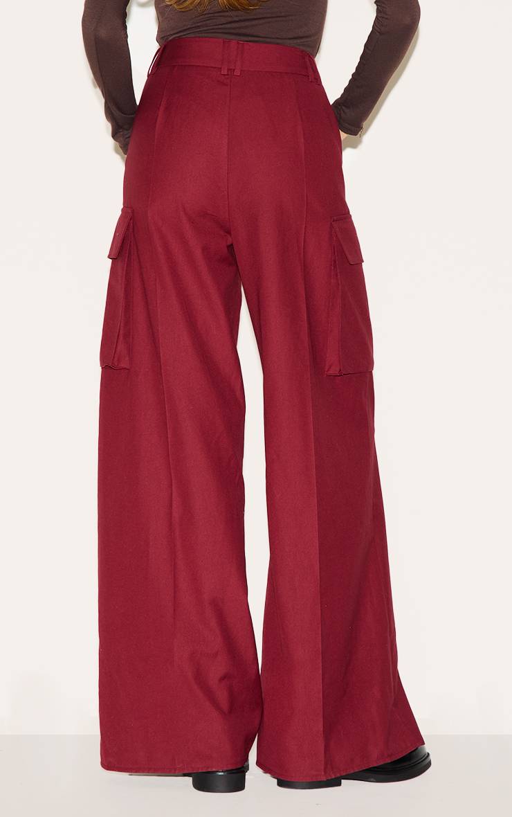 Prune Pantalon Droit Tissé À Détail De Poches