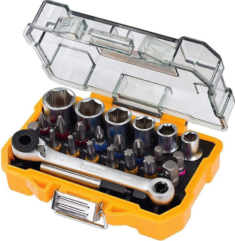 DT71516-QZ 24 delige bit en doppenset met ratel