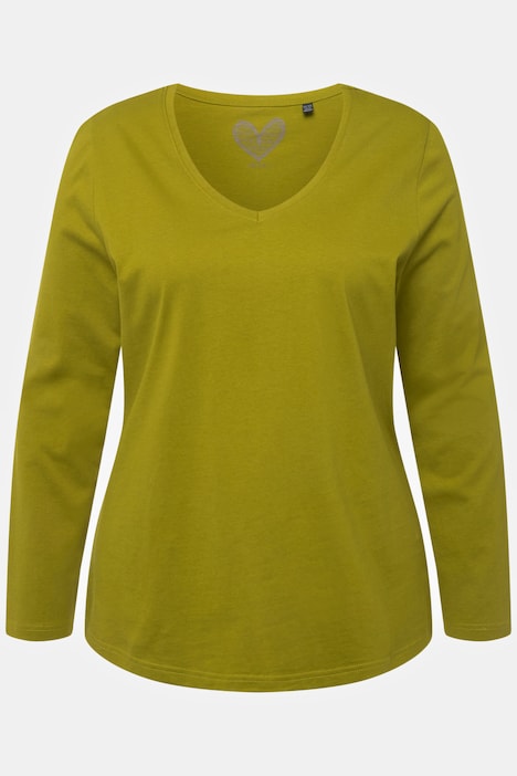 Shirt, Slim, V-Ausschnitt, Langarm