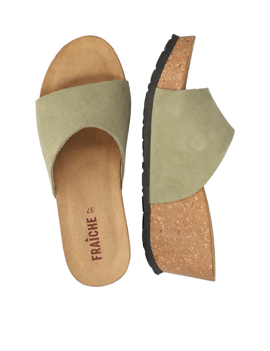 Veloursleder Pantoffel