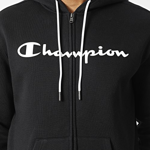 Sweat Zippé Capuche 217929 Noir