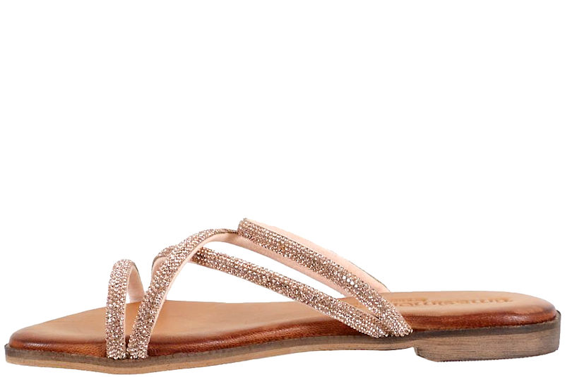 TIM OG SIMONSEN LIFA ROSEGOLD SLENTERS I TEKSTIL