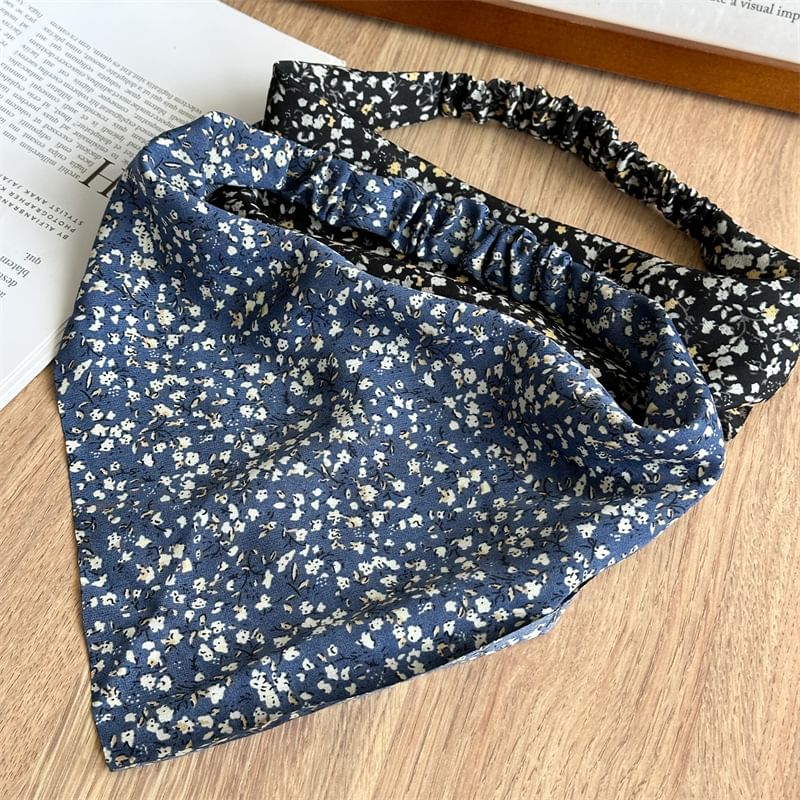 enthice - Bandana hoofdband met bloemenprint