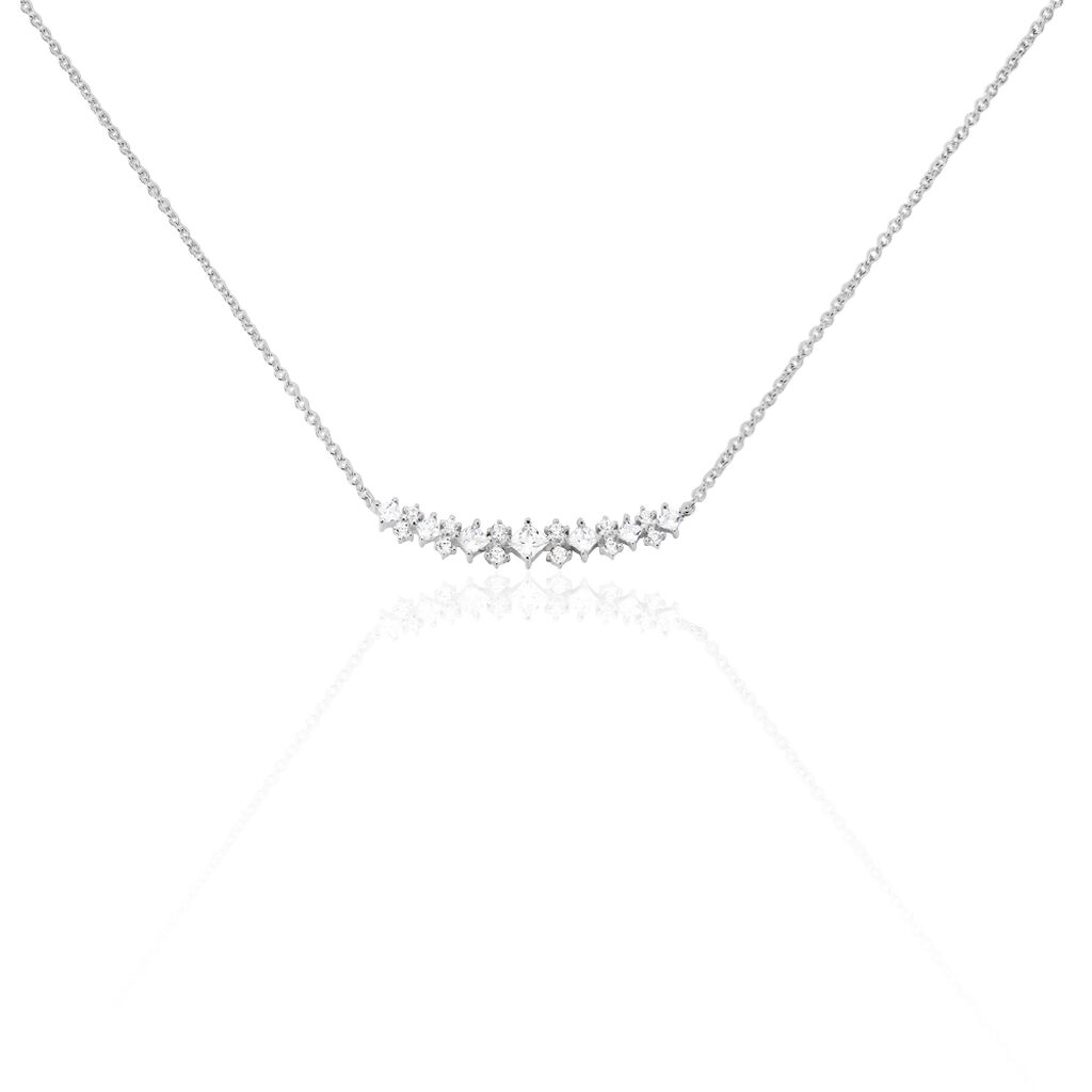 Collier Monique Argent Blanc Oxyde De Zirconium