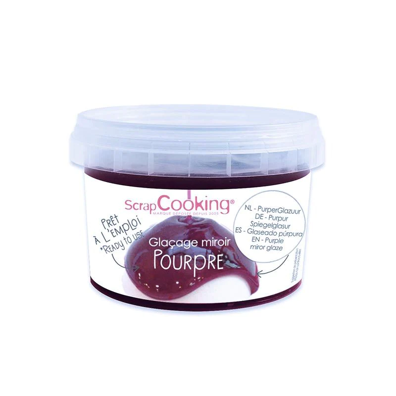 Glaçage goût fruité effet miroir pourpre 300 g Scrapcooking