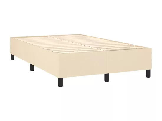 Sommier à lattes de lit Crème 120x200 cm Tissu