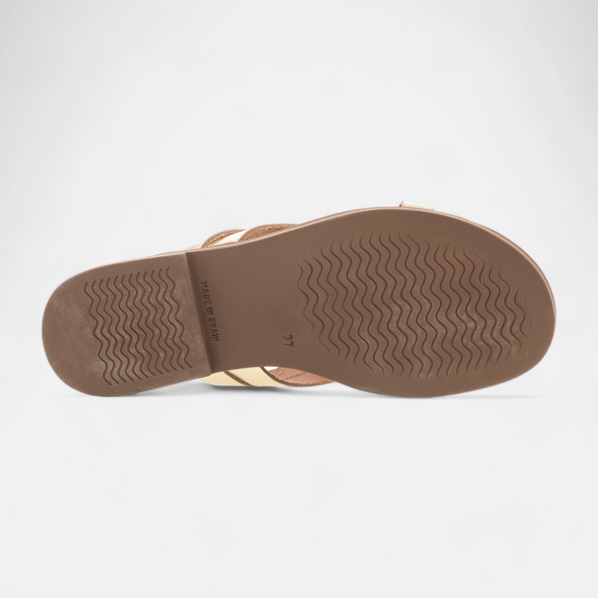 Mules Femme en cuir or