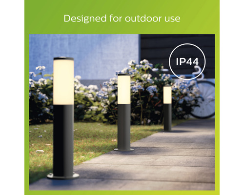 LED sokkellamp, 1-lichts, H 45 cm, Utrecht antraciet