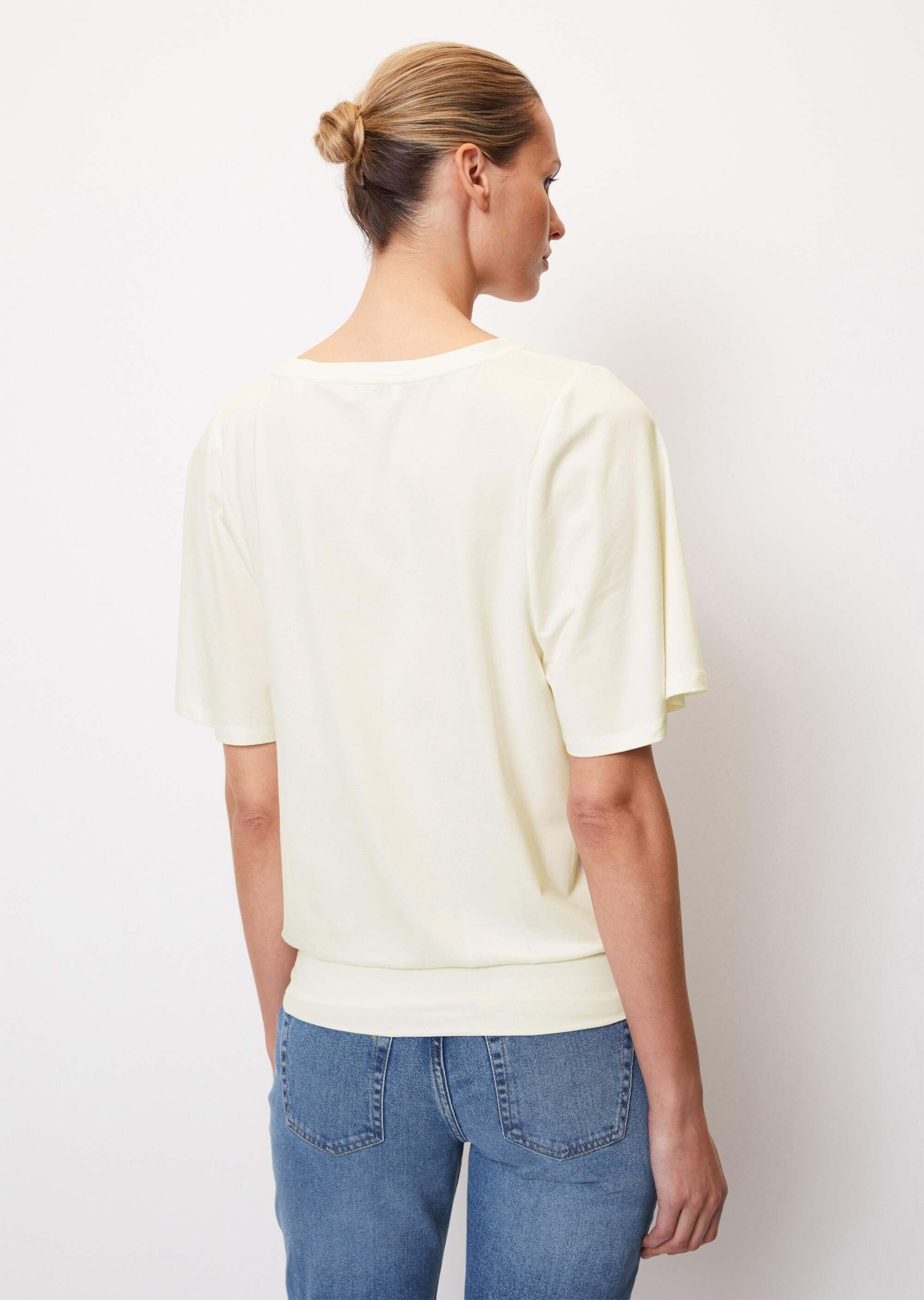 T-Shirt mit Bund-Abschluss regular mit TENCEL™ Modal